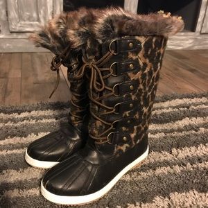 CHEETAH print winter boots
